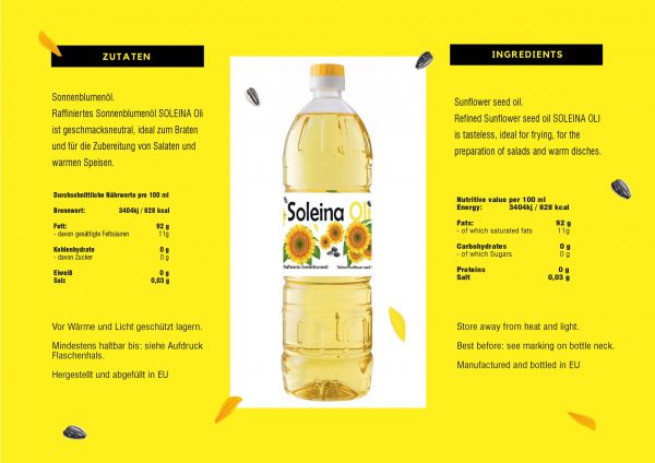 Sunflower Oil Soleina Oli