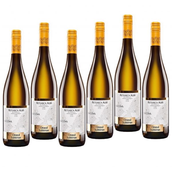 6er Packet CRICOVA Wein Feteasca Alba trocken, alc. 11,5% 0,75l je Flasche